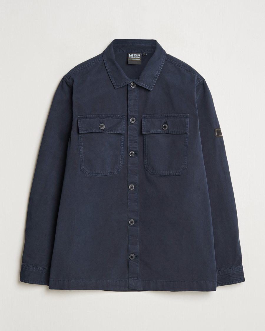 Mies | Kauluspaidat | Barbour International | Arlo Cotton Overshirt Navy