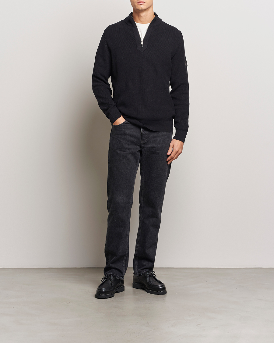 Mies | Puserot | Barbour International | Crawley Wool/Cotton Half Zip Black
