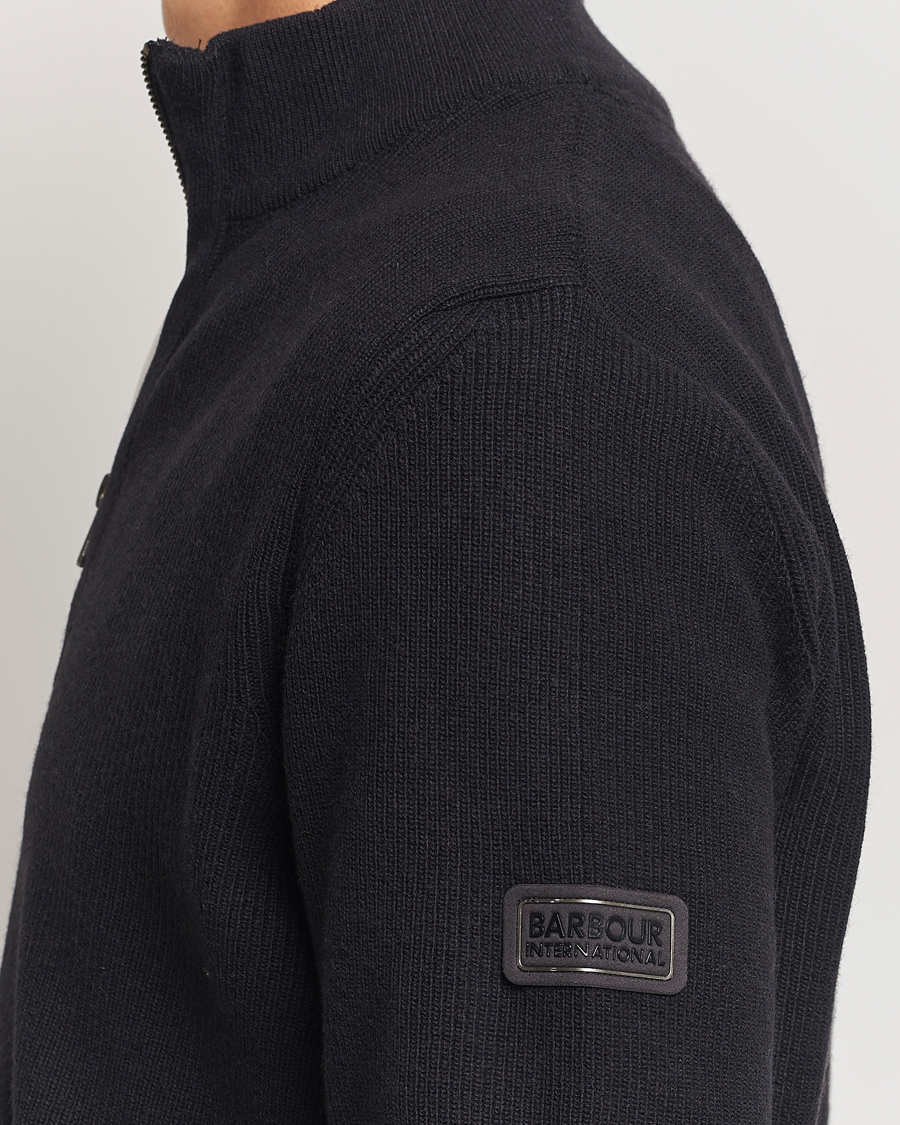 Mies | Puserot | Barbour International | Crawley Wool/Cotton Half Zip Black