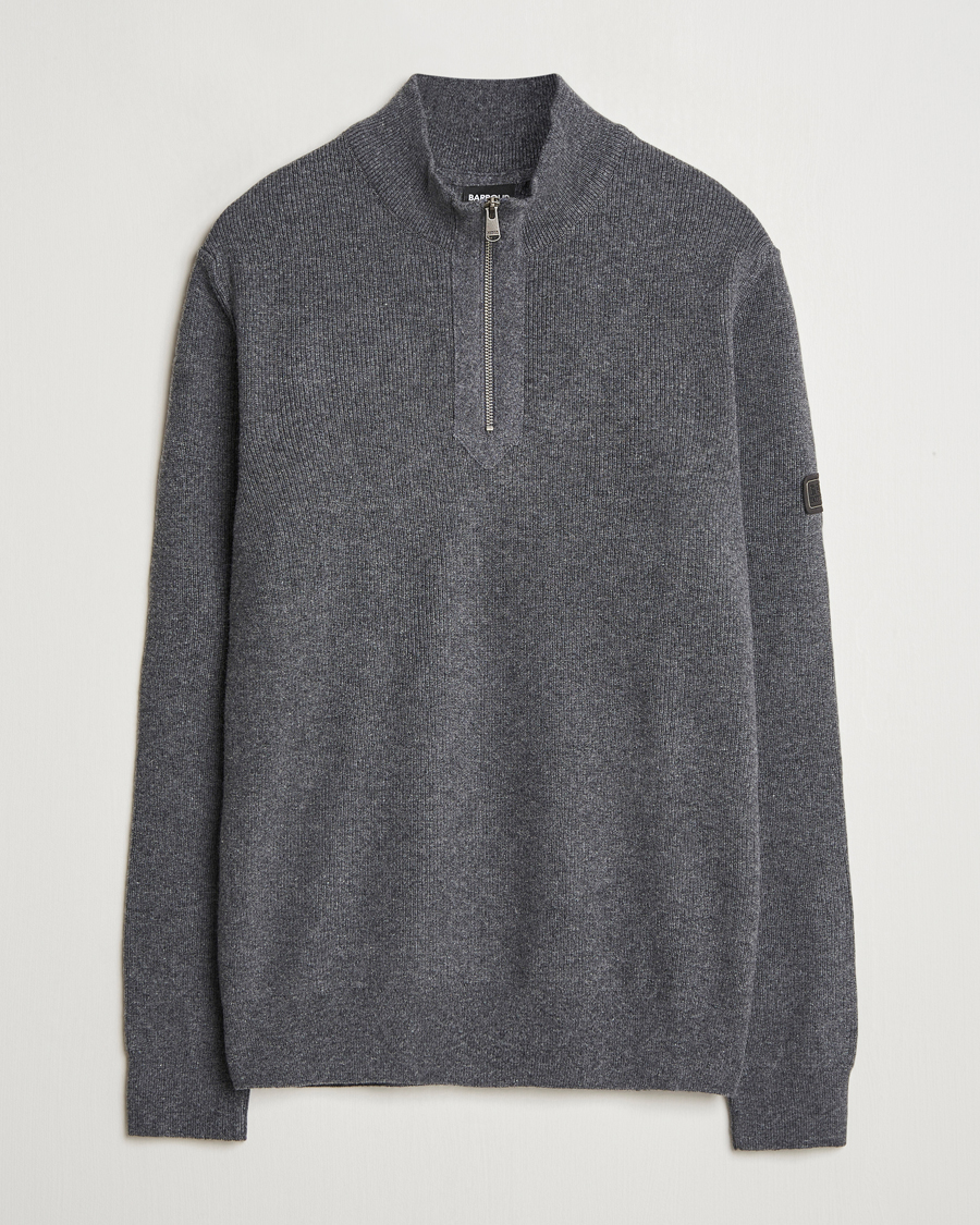 Mies | Puserot | Barbour International | Crawley Wool/Cotton Half Zip Charcoal