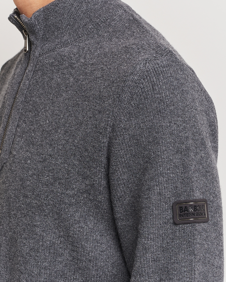 Mies | Puserot | Barbour International | Crawley Wool/Cotton Half Zip Charcoal