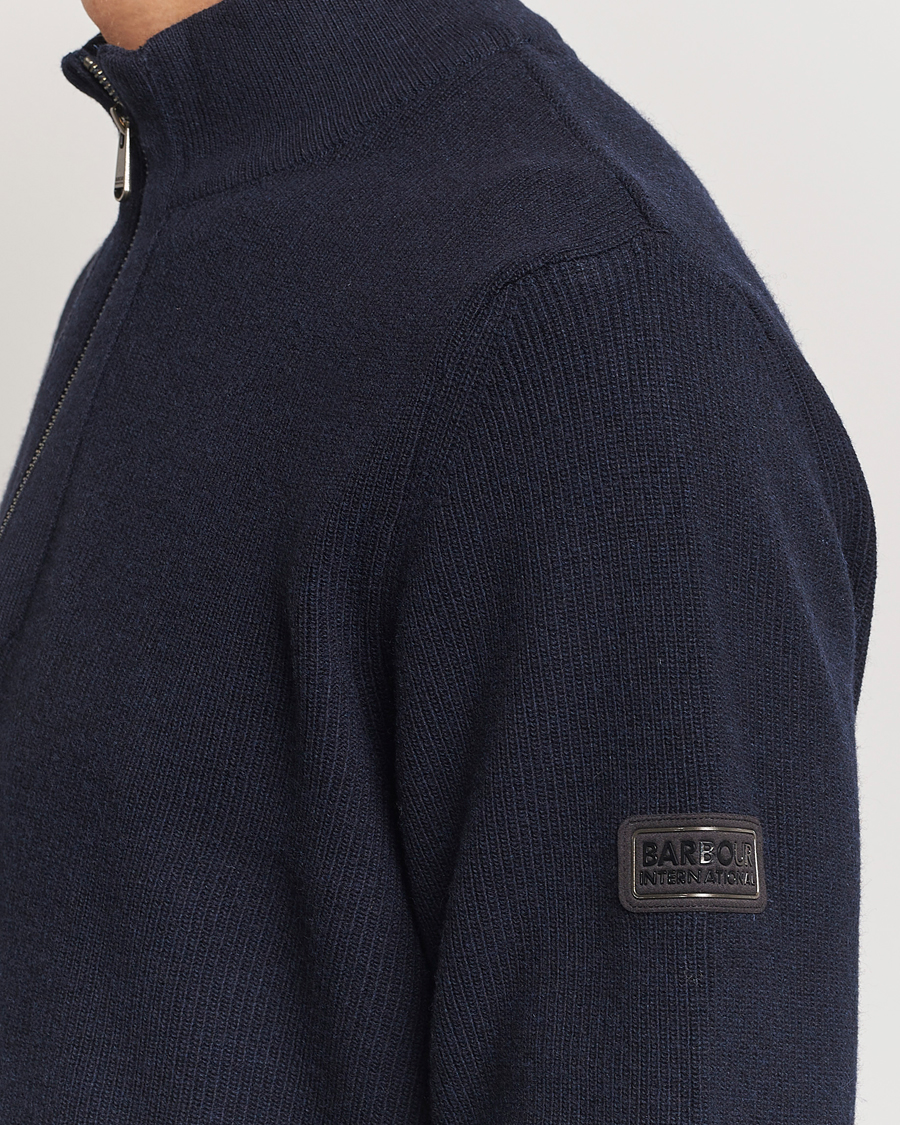 Mies | Puserot | Barbour International | Crawley Wool/Cotton Half Zip Navy
