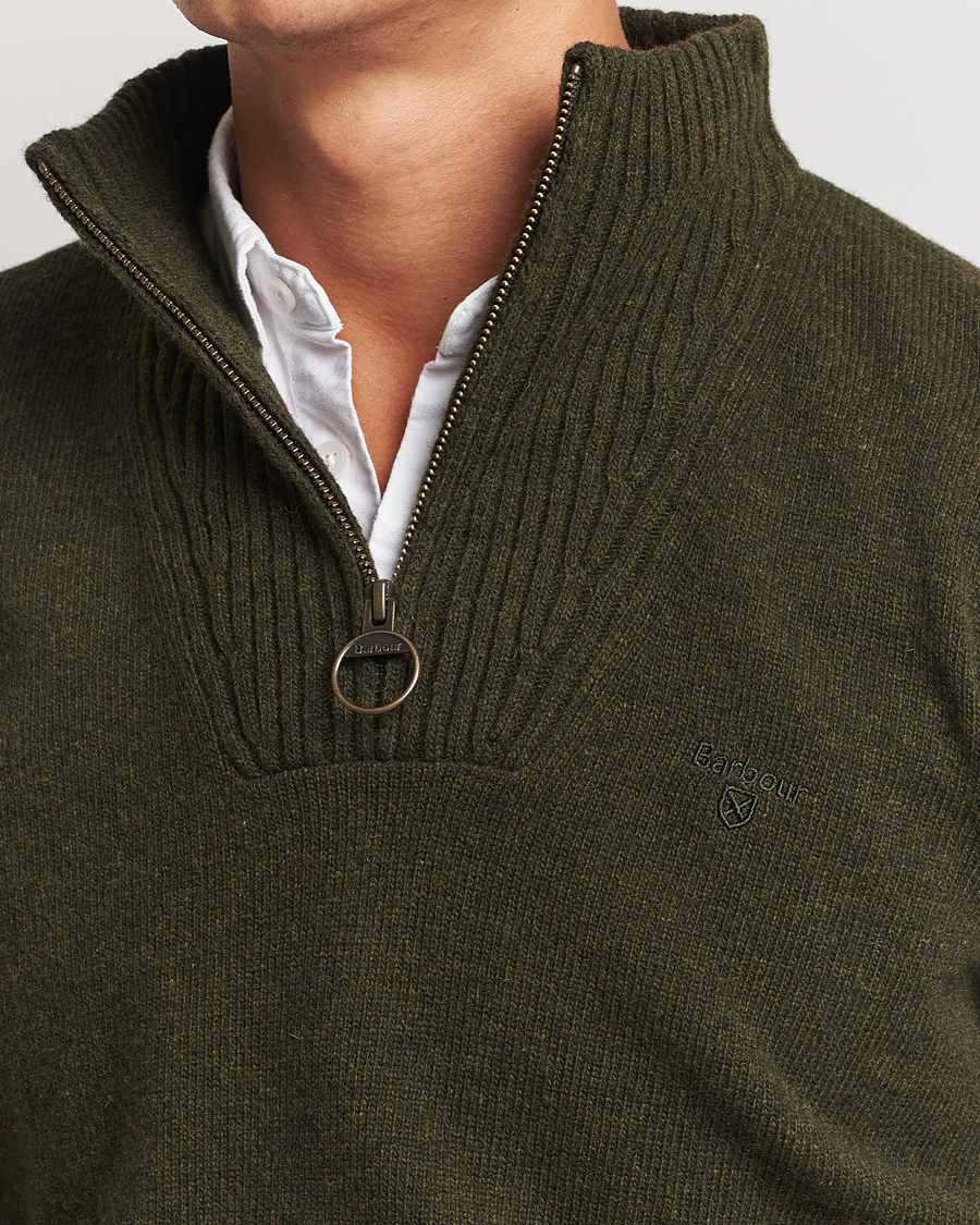 Mies | Puserot | Barbour Lifestyle | Essential Lambswool Half Zip Seaweed