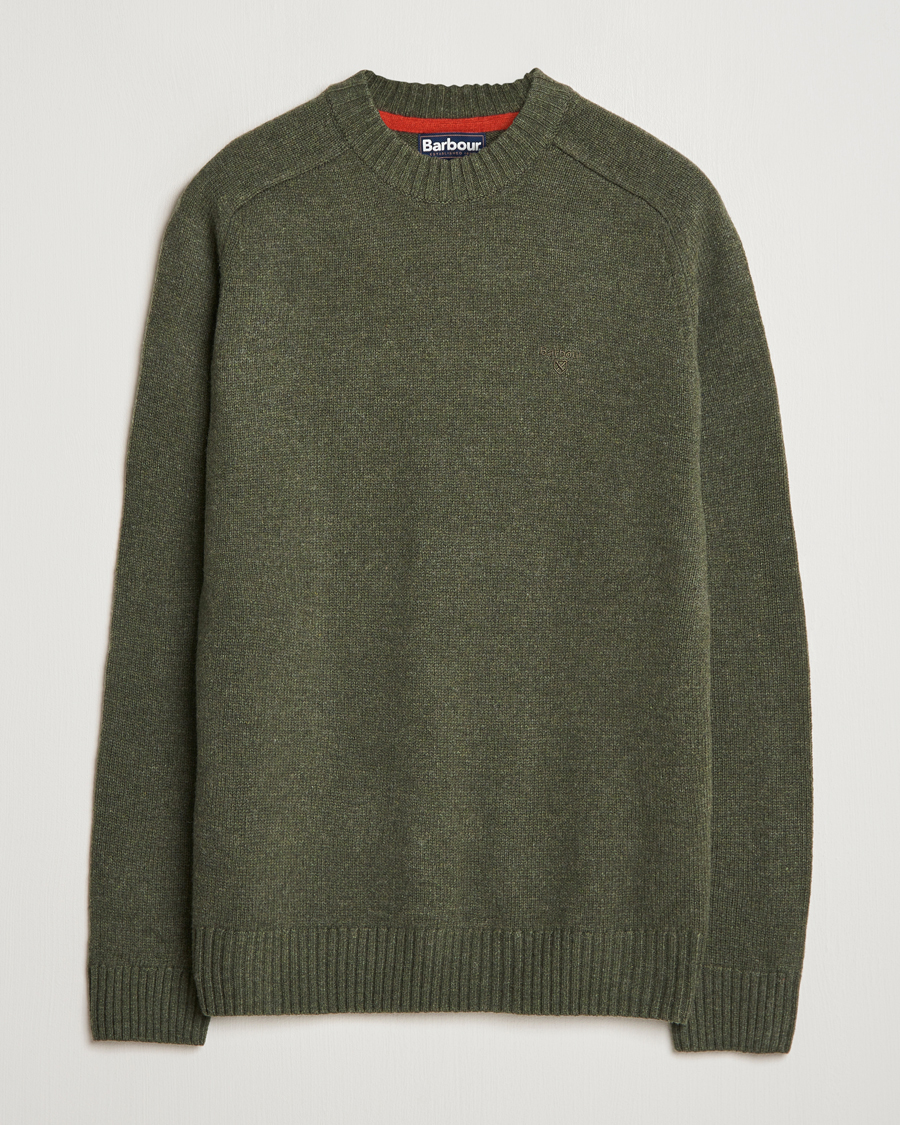 Mies | Puserot | Barbour Lifestyle | Grangetown Lambswool Crewneck Olive