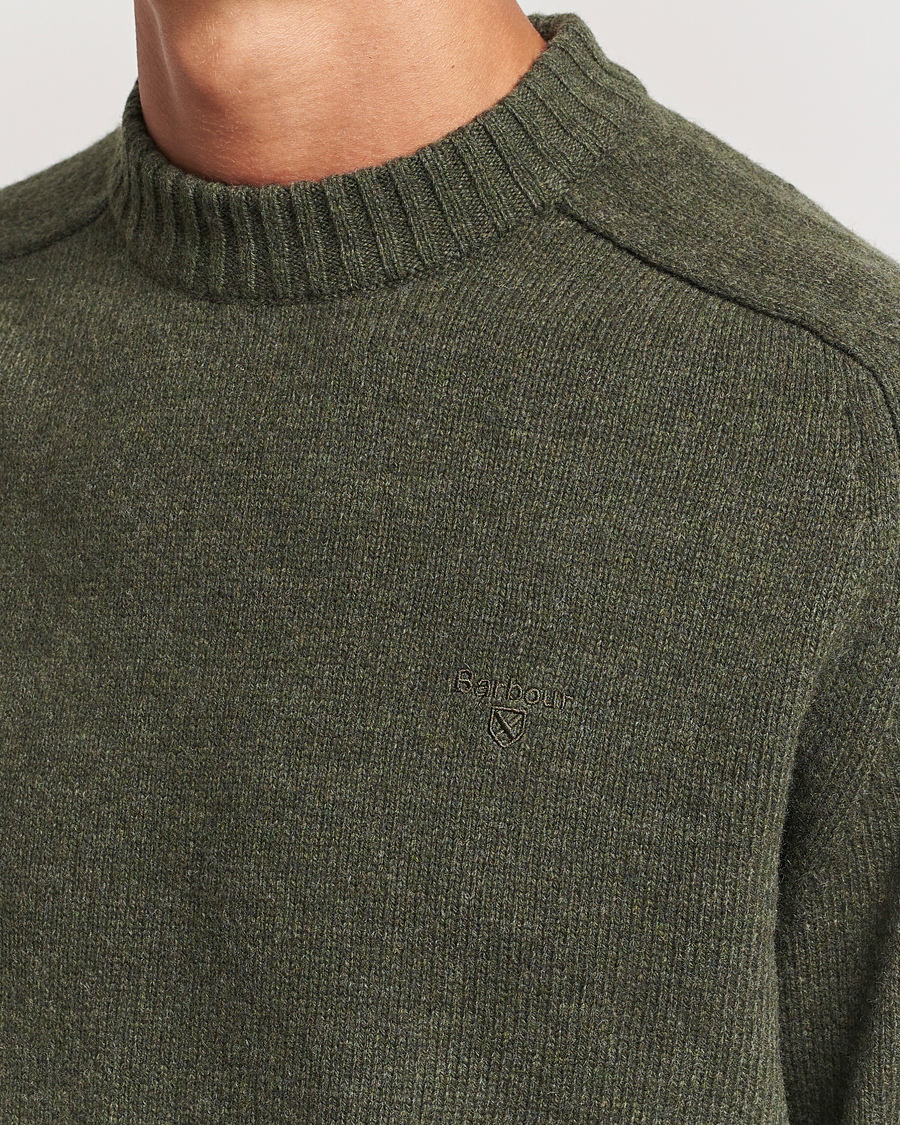 Mies | Puserot | Barbour Lifestyle | Grangetown Lambswool Crewneck Olive