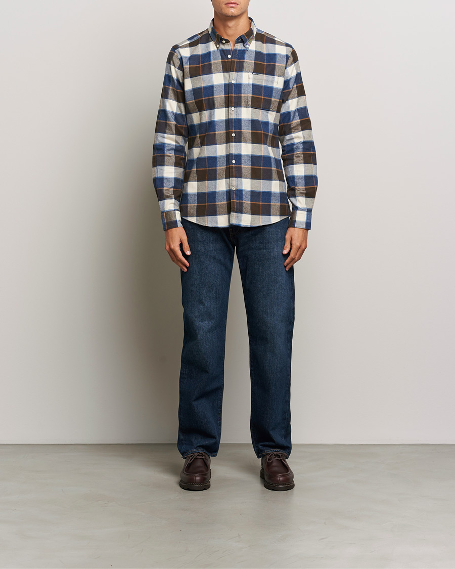 Mies | Kauluspaidat | Barbour Lifestyle | Valley Check Flannel Shirt Ecru