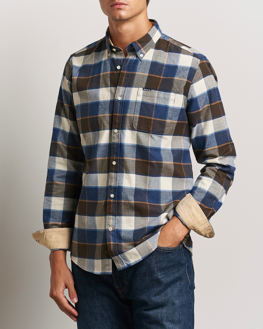 Mies | Kauluspaidat | Barbour Lifestyle | Valley Check Flannel Shirt Ecru