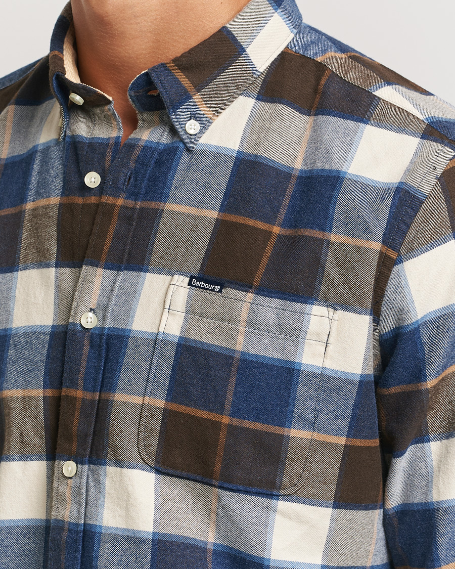 Mies | Kauluspaidat | Barbour Lifestyle | Valley Check Flannel Shirt Ecru