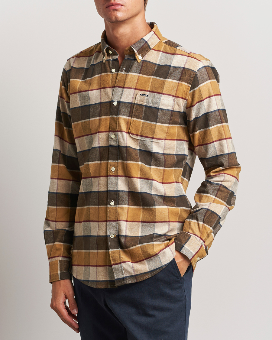 Mies | Kauluspaidat | Barbour Lifestyle | Valley Check Flannel Shirt Brown