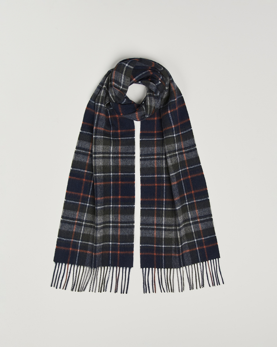 Mies | Kaulaliinat | Barbour Lifestyle | Lambswool/Cashmere New Check Tartan Navy/Dark Ginger