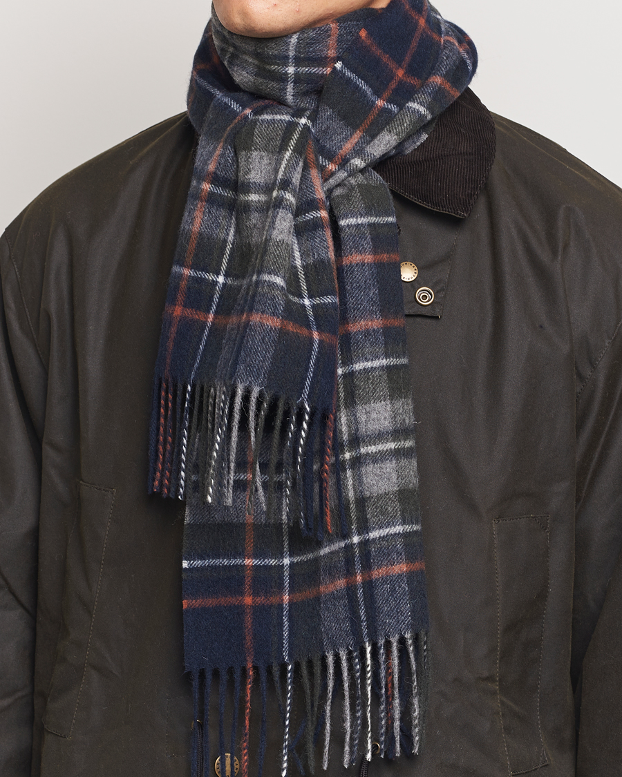 Mies | Kaulaliinat | Barbour Lifestyle | Lambswool/Cashmere New Check Tartan Navy/Dark Ginger