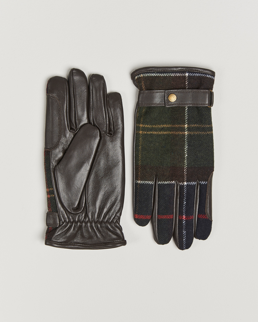 Mies | Käsineet | Barbour Lifestyle | Newbrough Tartan Leather Gloves Classic Tartan
