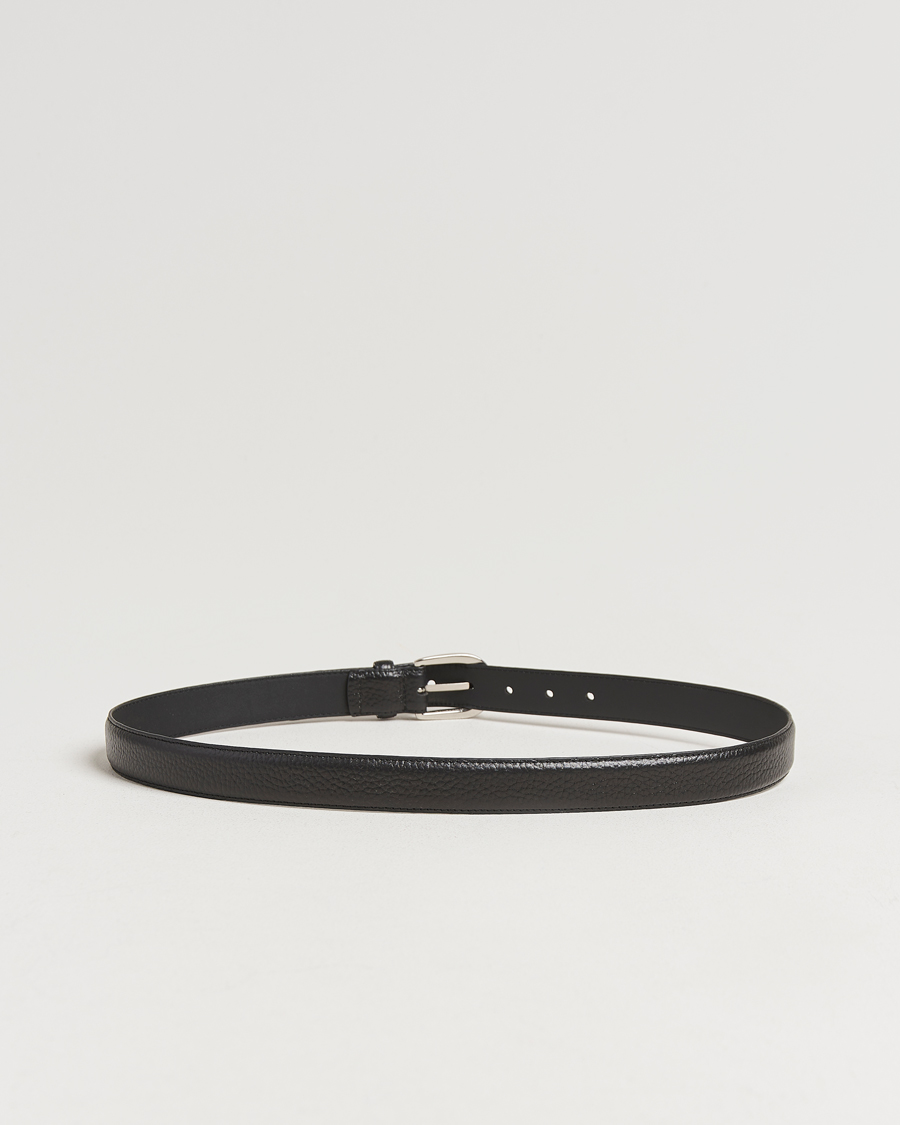 Mies | Vyöt | Loake Shoemakers | Harry Grained Leather Belt Black