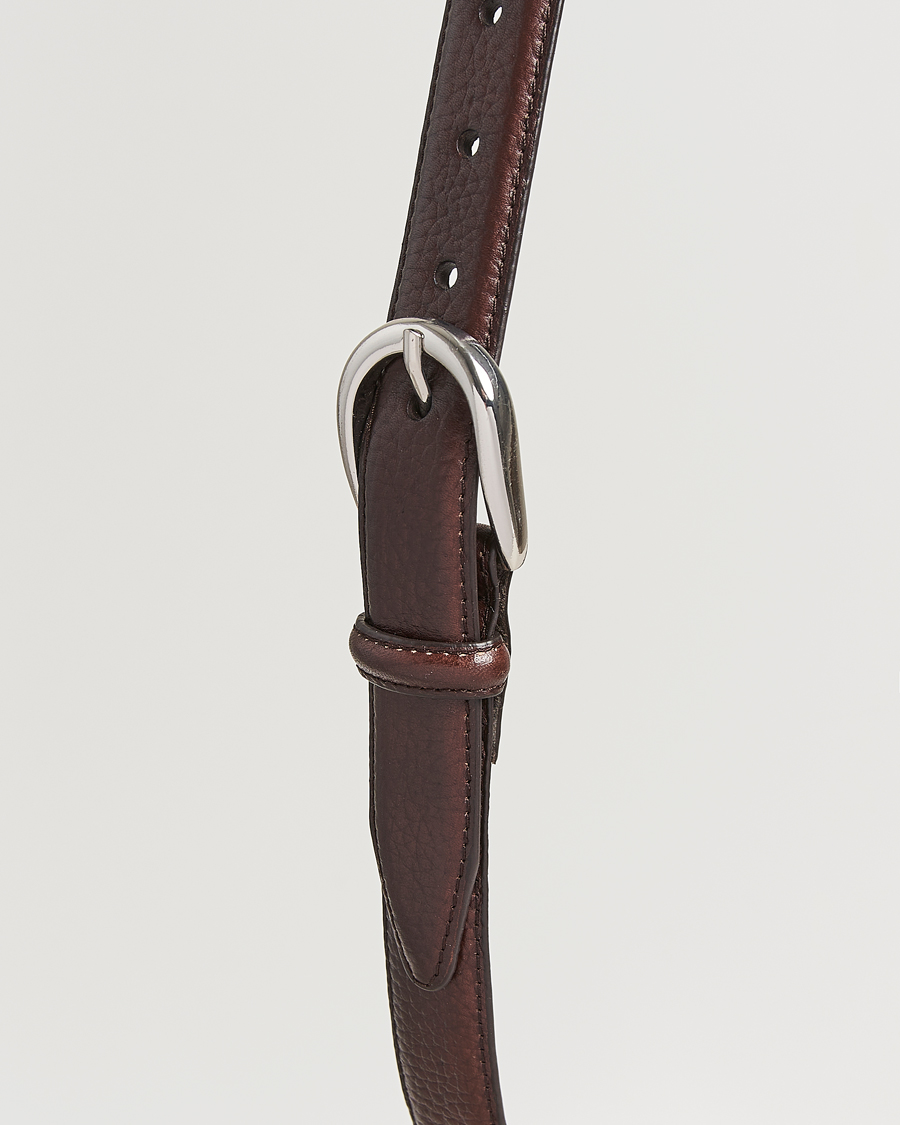 Mies | Vyöt | Loake Shoemakers | Loake 1880 Harry Grained Leather Belt Dark Brown
