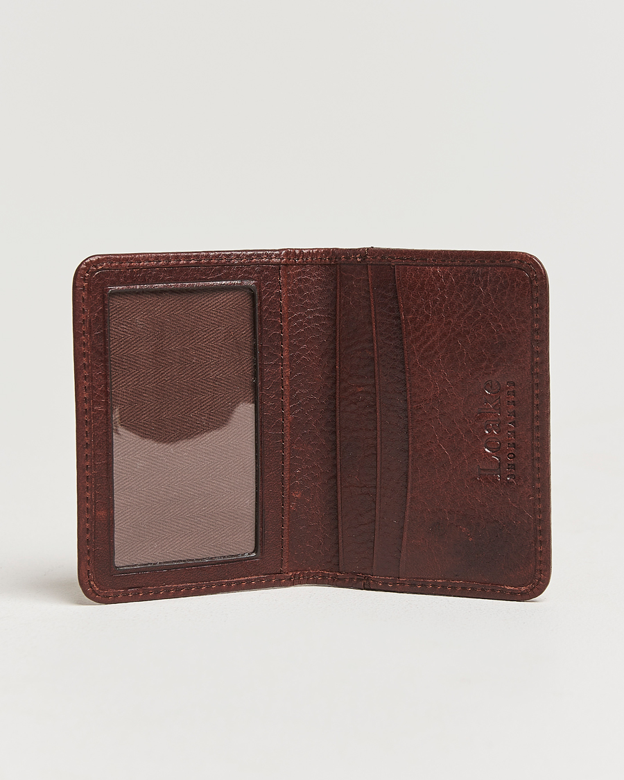 Mies | Lompakot | Loake Shoemakers | Fenchurch Grained Leather Card Holder Dark Brown