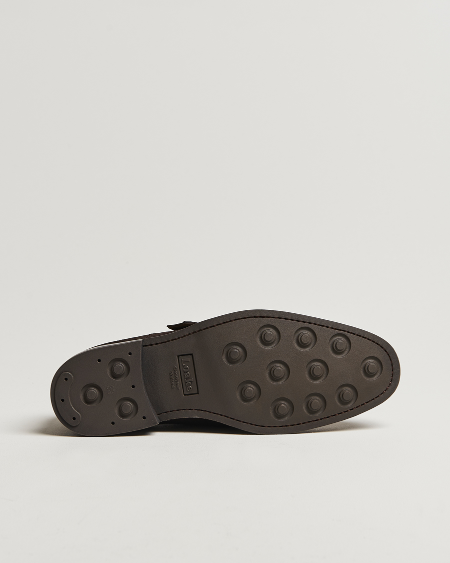 Mies | Solkikengät | Loake 1880 | 357 Suede Single Monk Dark Brown