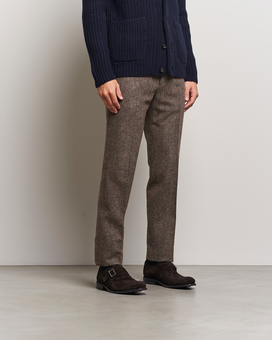 Mies | Solkikengät | Loake 1880 | 357 Suede Single Monk Dark Brown