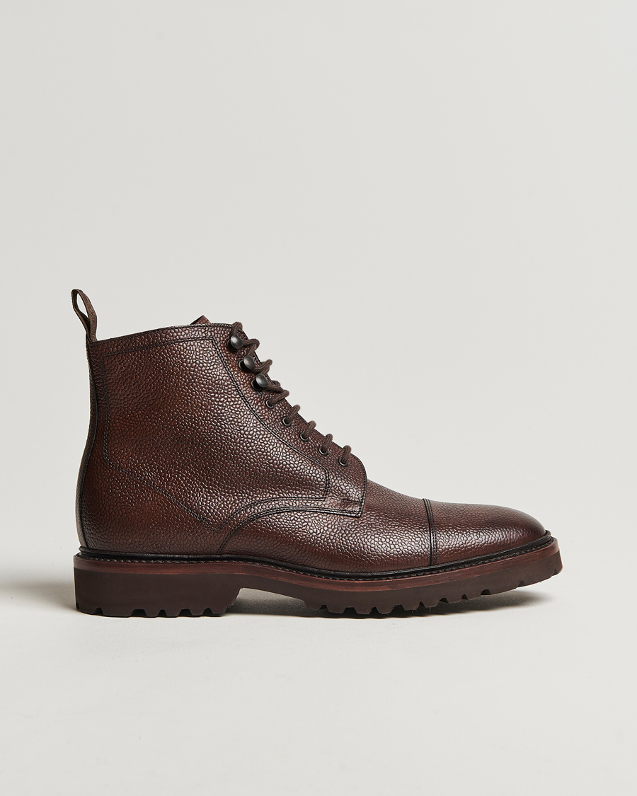 Mies | Nilkkurit | Loake Shoemakers | Aquarius Grained Lightweight Boot Dark Brown