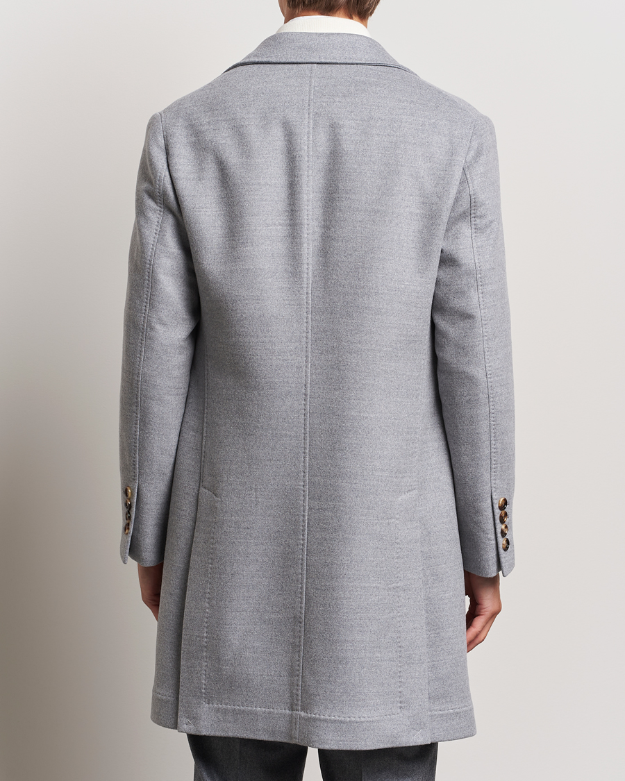 Mies | Takit | Brunello Cucinelli | Single Breasted Beaver Wool Coat Pearl Grey