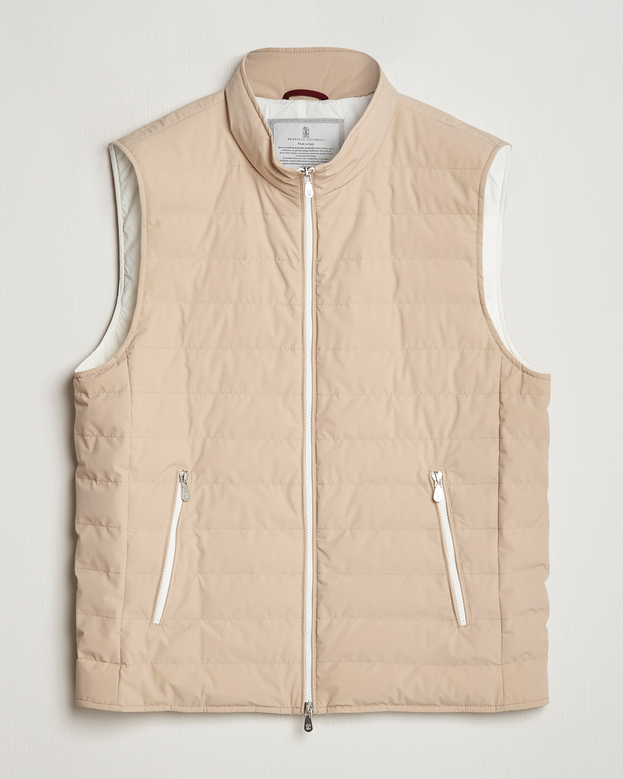 Mies | Takit | Brunello Cucinelli | Nylon Gilet Sand