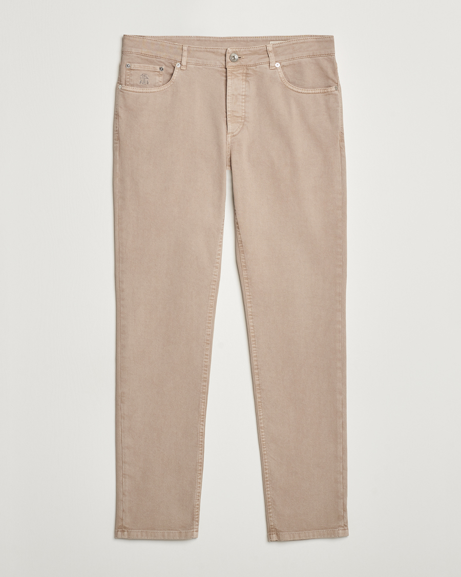 Mies | Housut | Brunello Cucinelli | Traditional Fit 5-Pocket Pants Beige