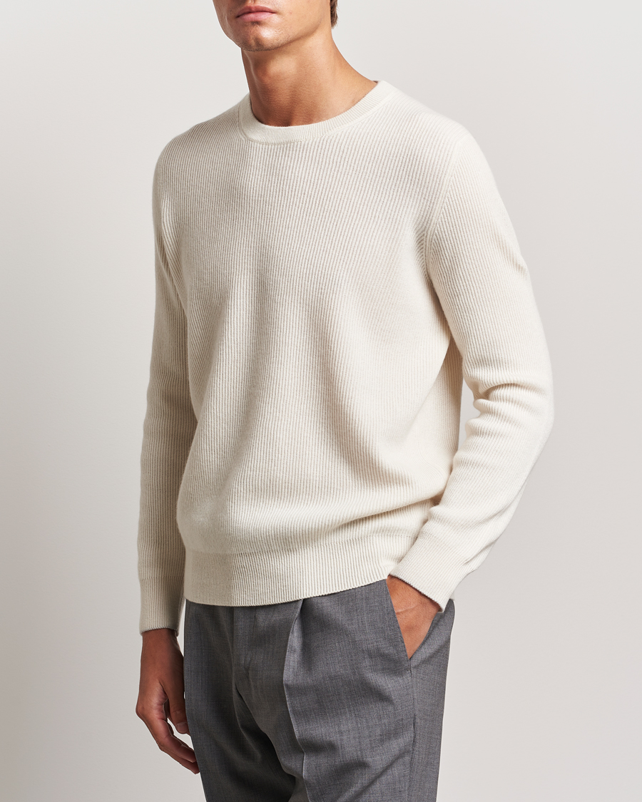 Mies | Puserot | Brunello Cucinelli | Cashmere Rib Crew Neck Sweater Panama