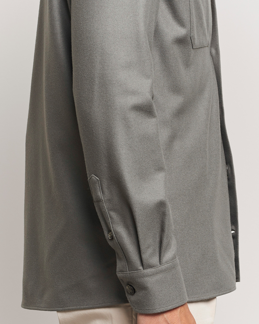 Mies | Kauluspaidat | Brunello Cucinelli | Double Pocket Overshirt Olive