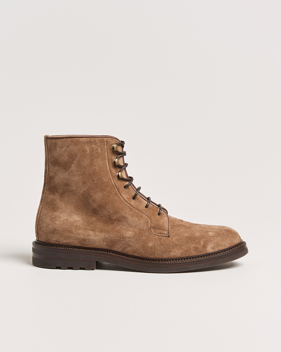Mies | Brunello Cucinelli Lace Up Boots Brown Suede | Brunello Cucinelli | Lace Up Boots Brown Suede