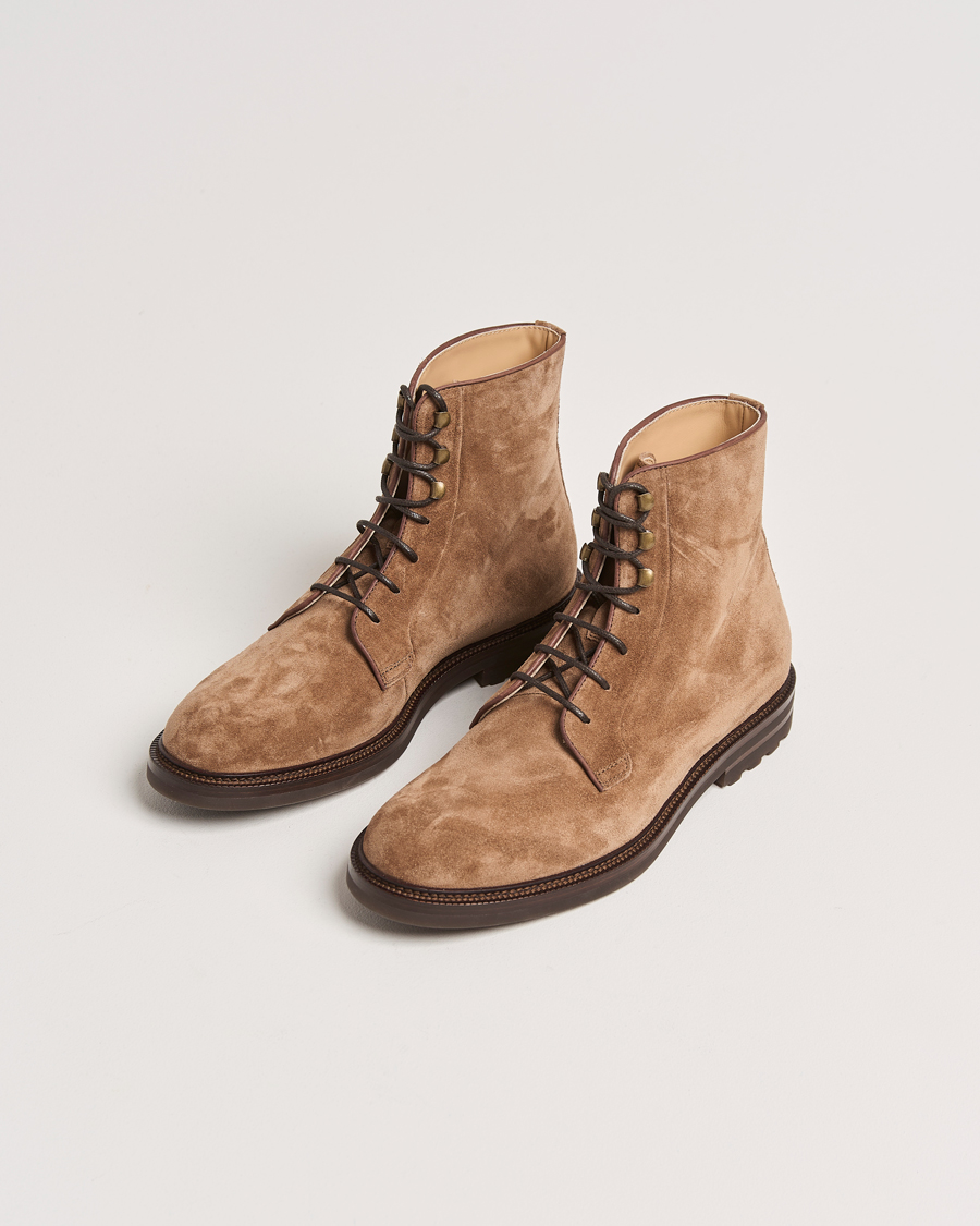 Mies | Brunello Cucinelli Lace Up Boots Brown Suede | Brunello Cucinelli | Lace Up Boots Brown Suede