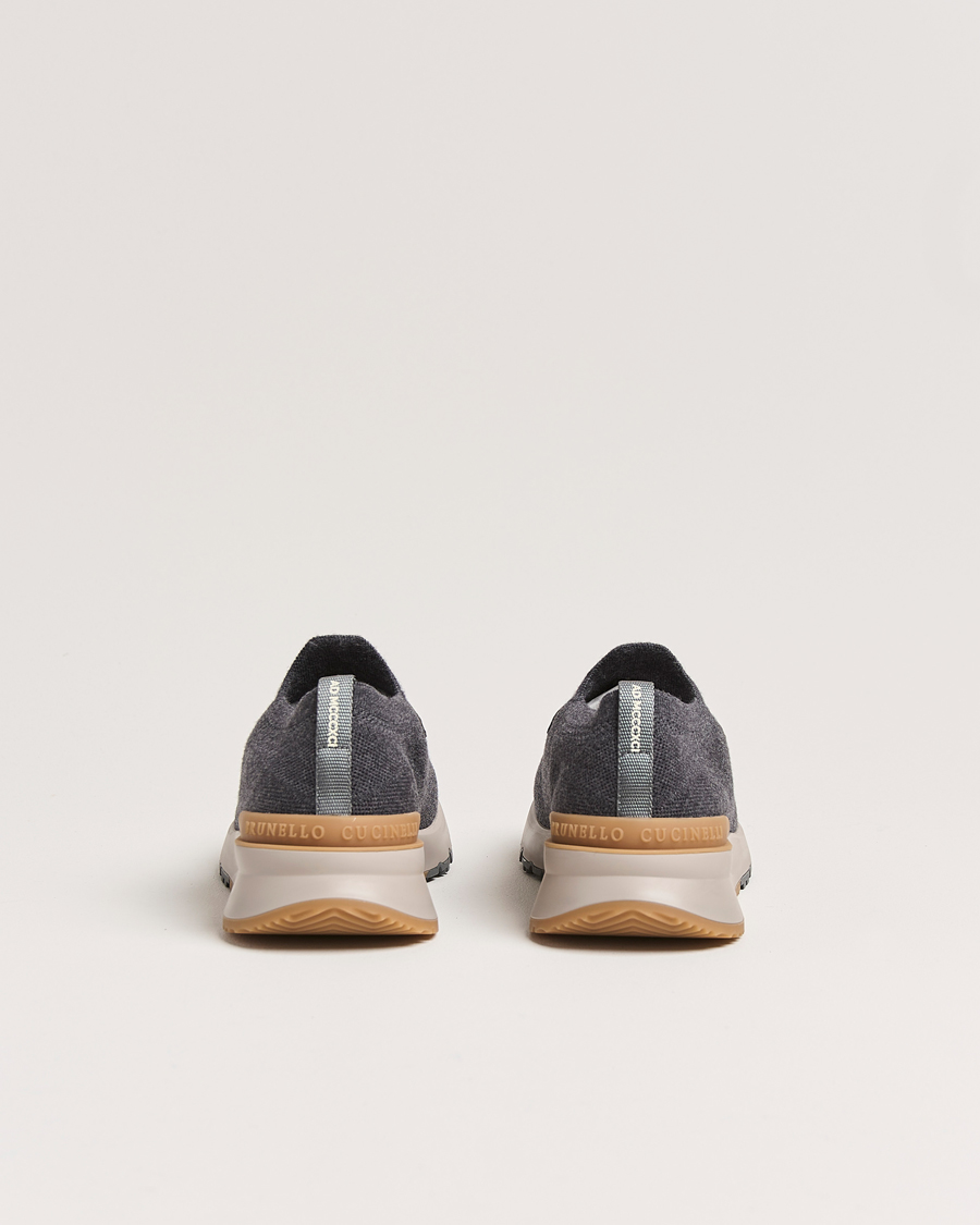 Mies | Brunello Cucinelli Flannel Running Sneakers Antracite | Brunello Cucinelli | Flannel Running Sneakers Antracite