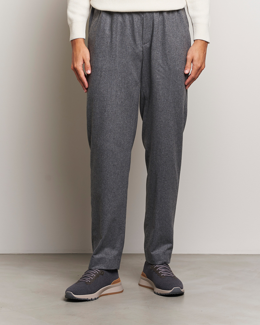 Mies | Brunello Cucinelli Flannel Running Sneakers Antracite | Brunello Cucinelli | Flannel Running Sneakers Antracite