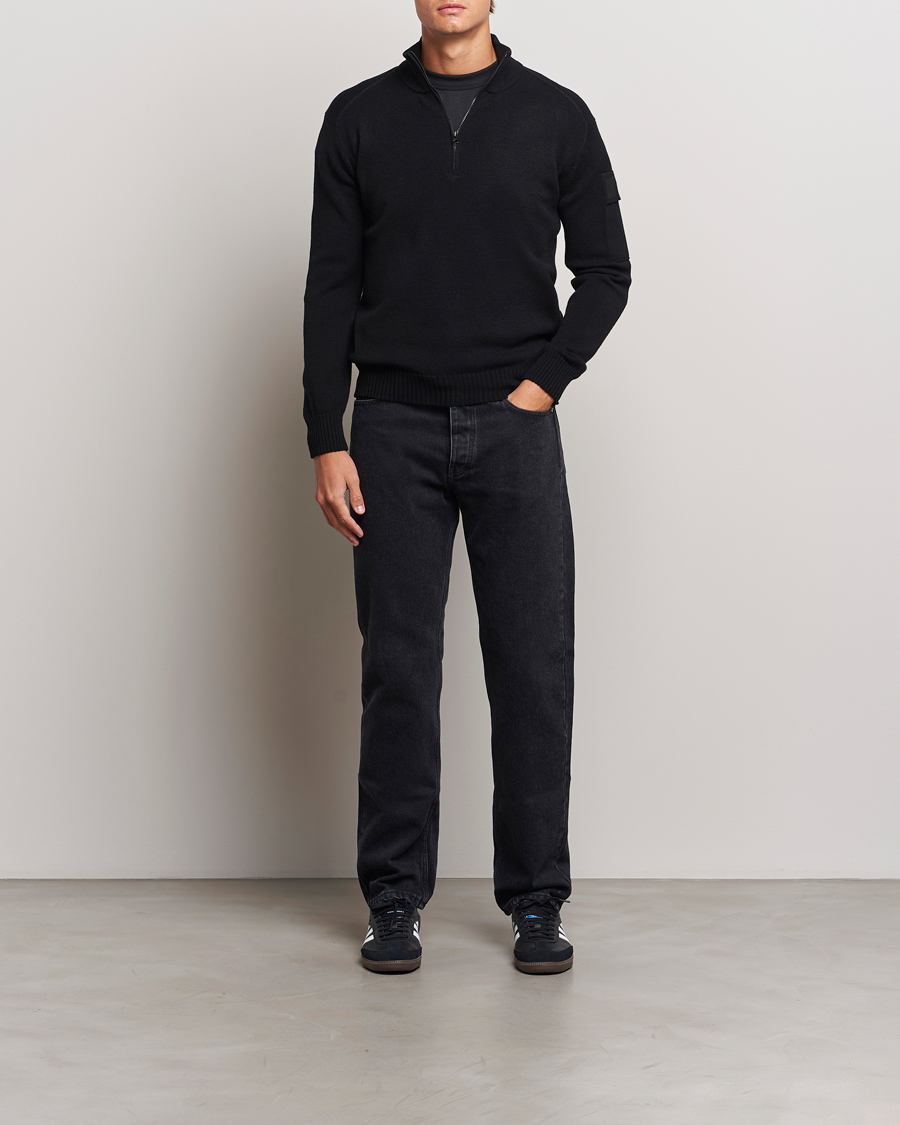 Mies | Puserot | C.P. Company | Metropolis Knitted Wool Half Zip Black