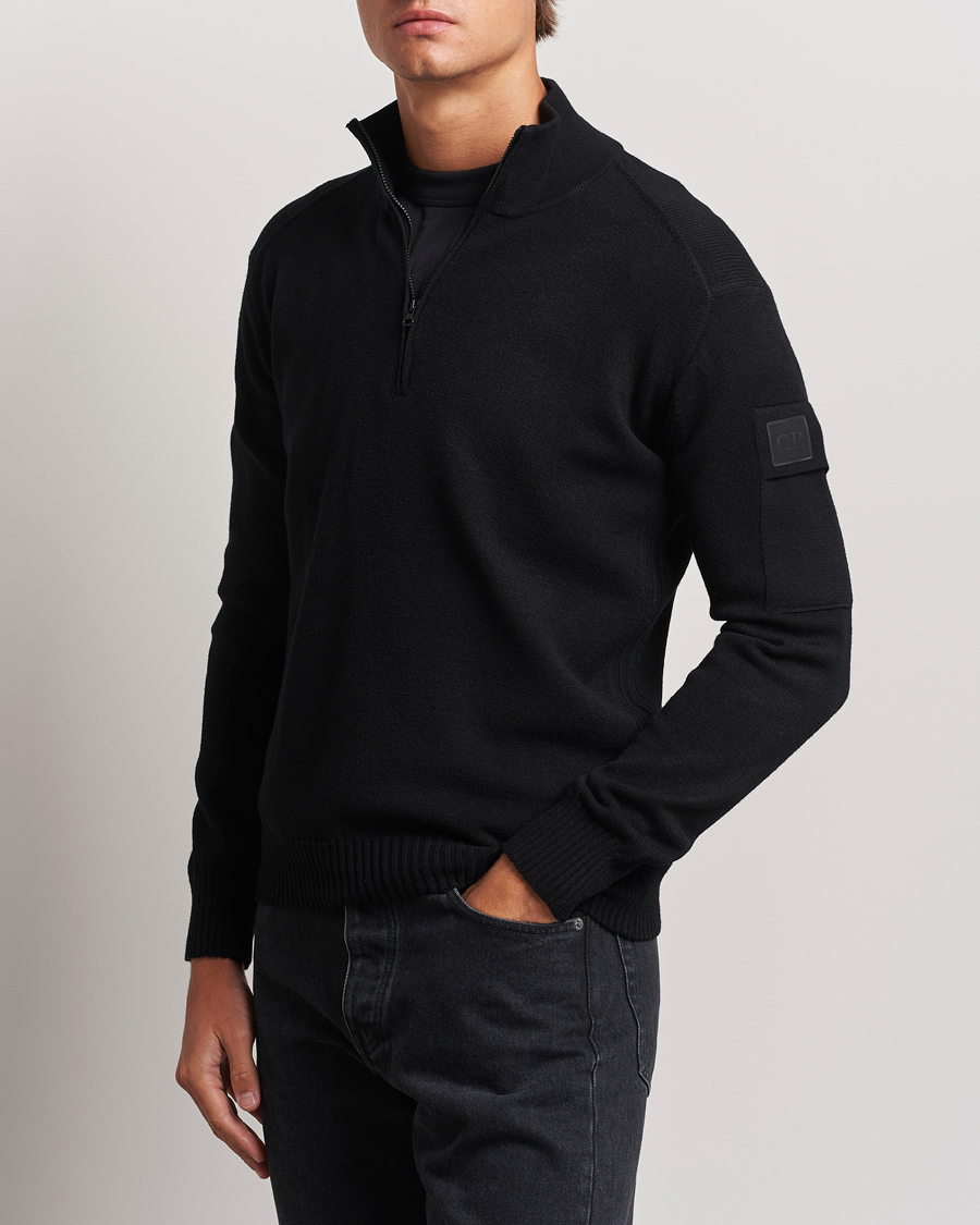 Mies | Puserot | C.P. Company | Metropolis Knitted Wool Half Zip Black