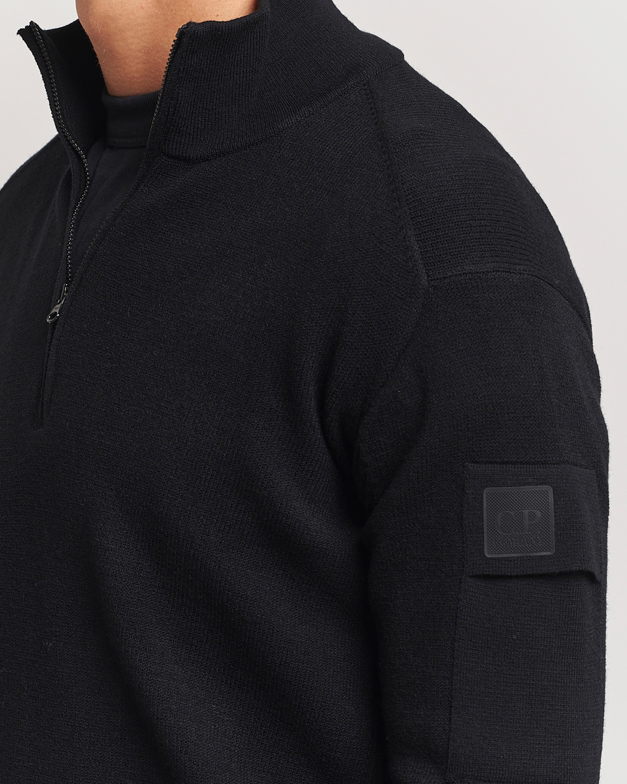 Mies | Puserot | C.P. Company | Metropolis Knitted Wool Half Zip Black