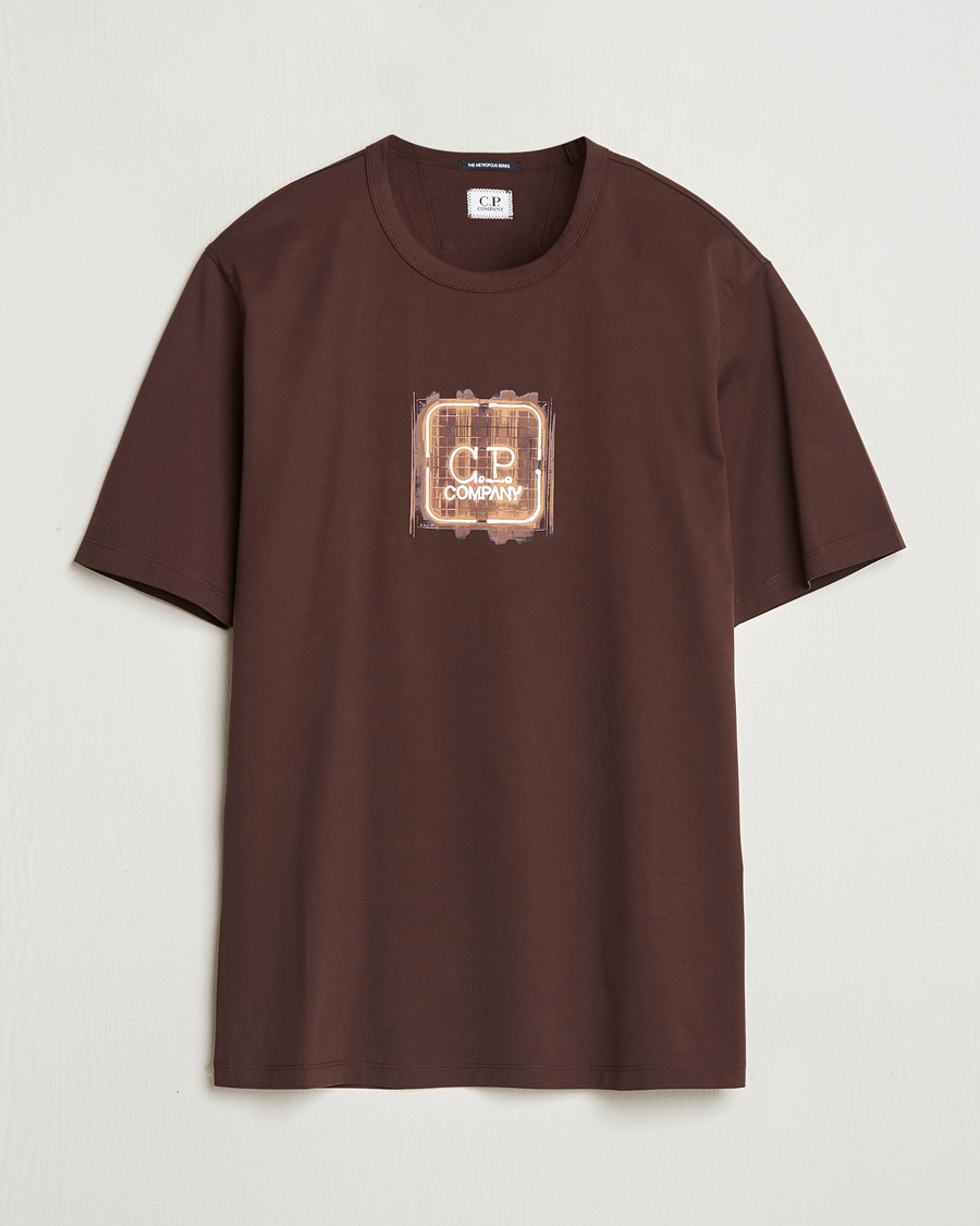 Mies | T-paidat | C.P. Company | Metropolis Mercerized Chest Logo T-Shirts Brown