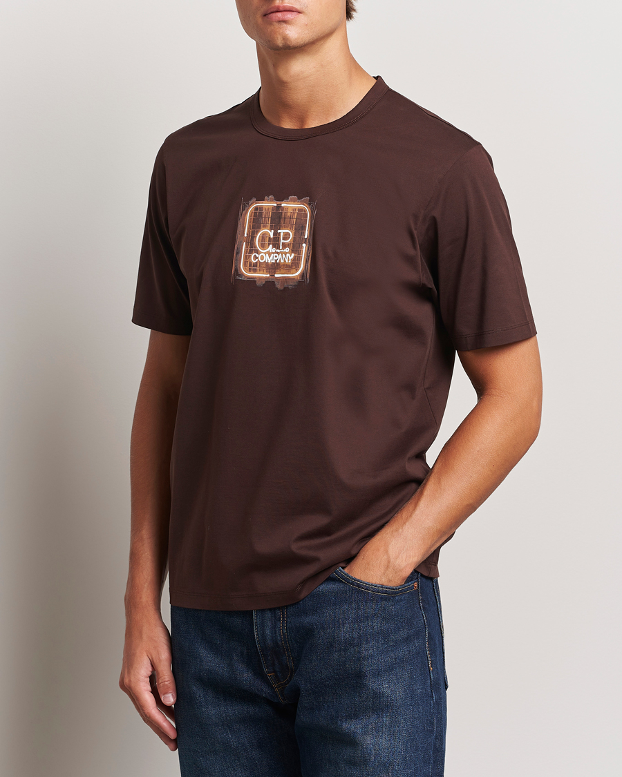 Mies | T-paidat | C.P. Company | Metropolis Mercerized Chest Logo T-Shirts Brown