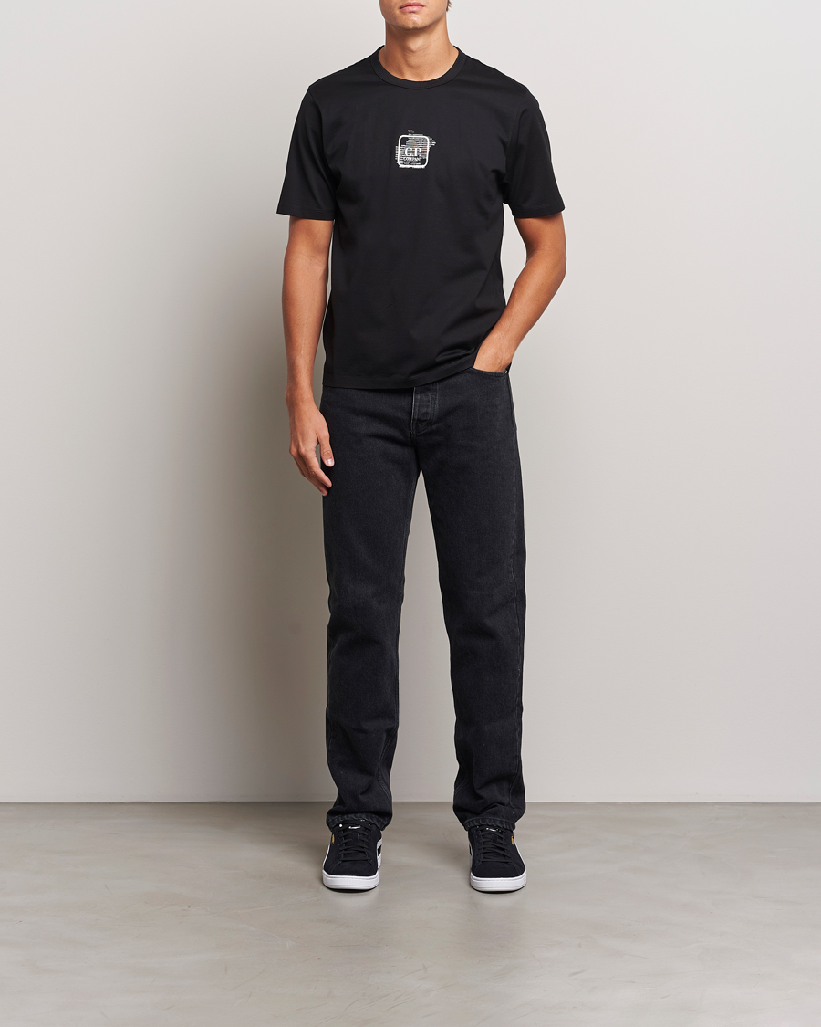 Mies | T-paidat | C.P. Company | Metropolis Mercerized Back Logo T-Shirts Black