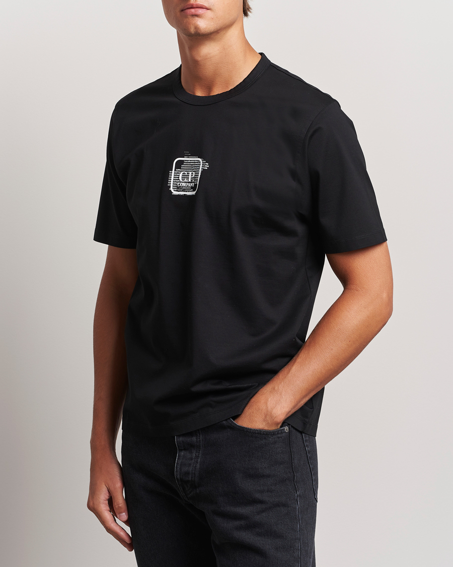 Mies | T-paidat | C.P. Company | Metropolis Mercerized Back Logo T-Shirts Black