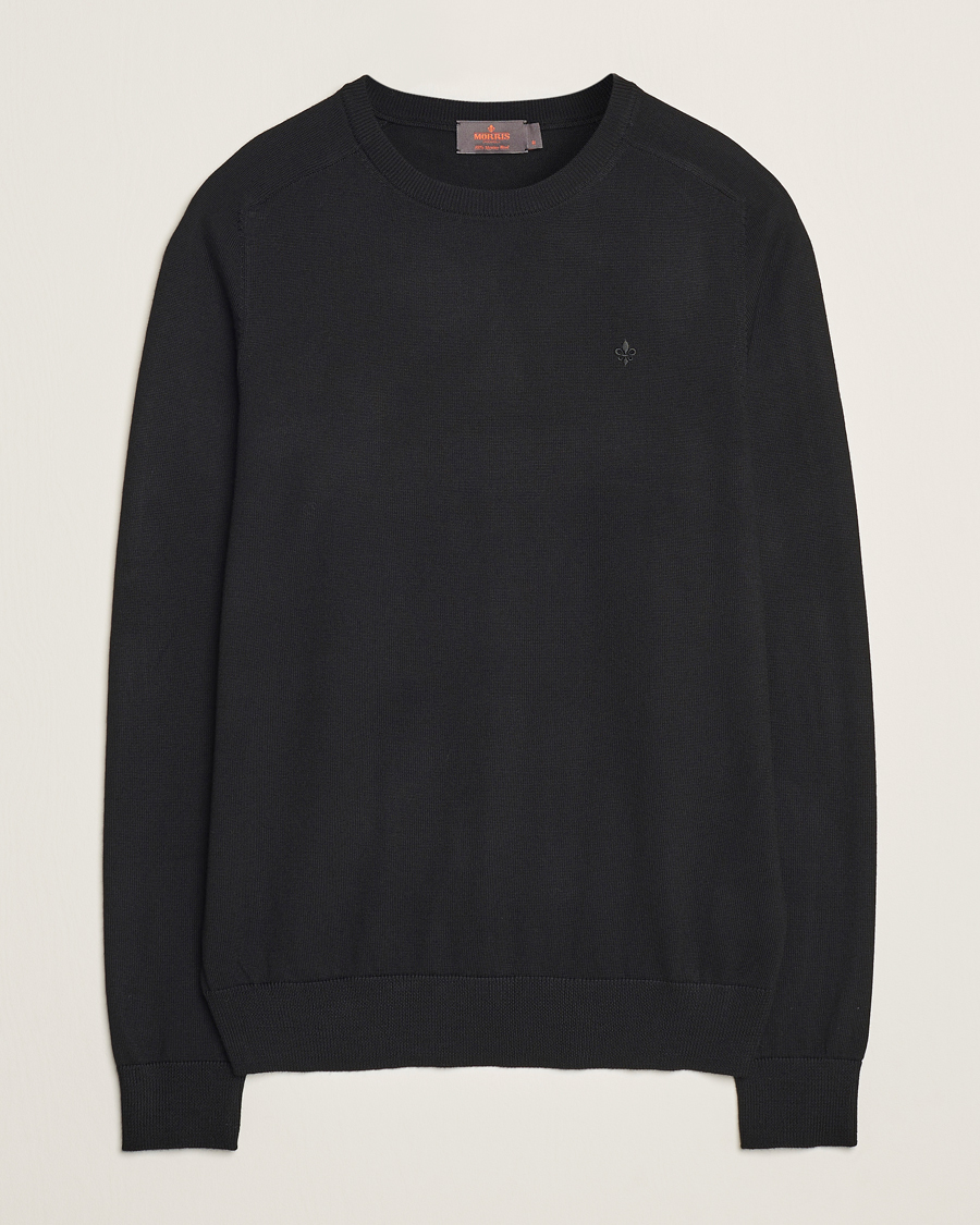 Mies | Puserot | Morris | Merino O-Neck Black