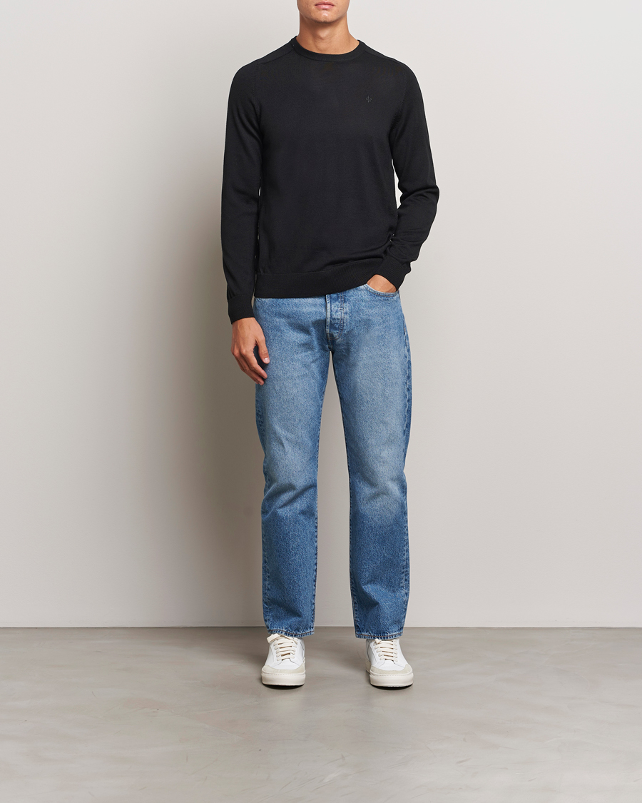 Mies | Puserot | Morris | Merino O-Neck Black