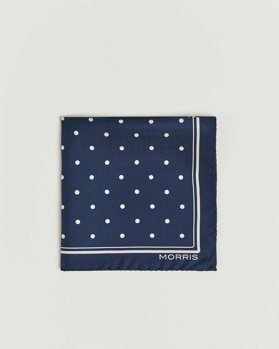 Mies | Taskuliinat | Morris | Dot Pocket Square Navy