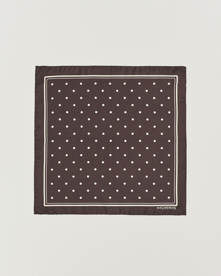 Mies | Taskuliinat | Morris | Dot Pocket Square Brown