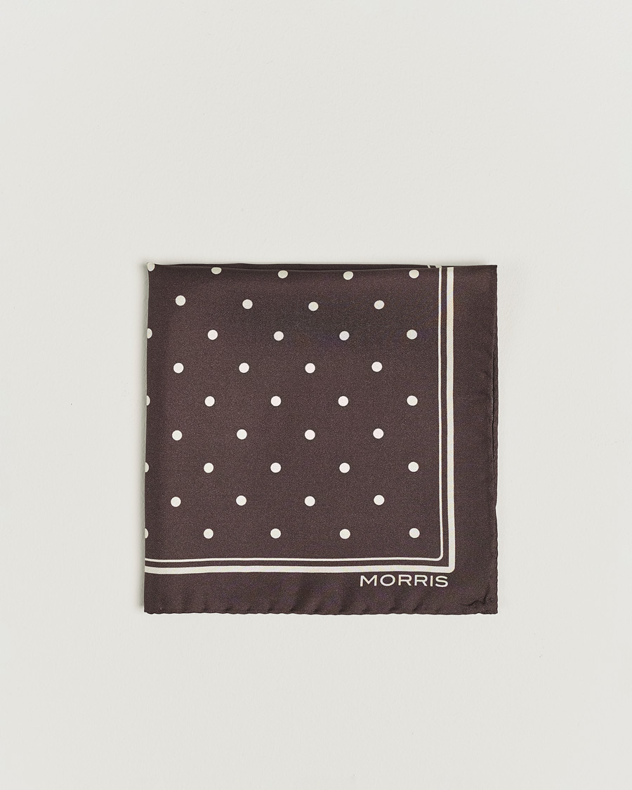 Mies | Taskuliinat | Morris | Dot Pocket Square Brown