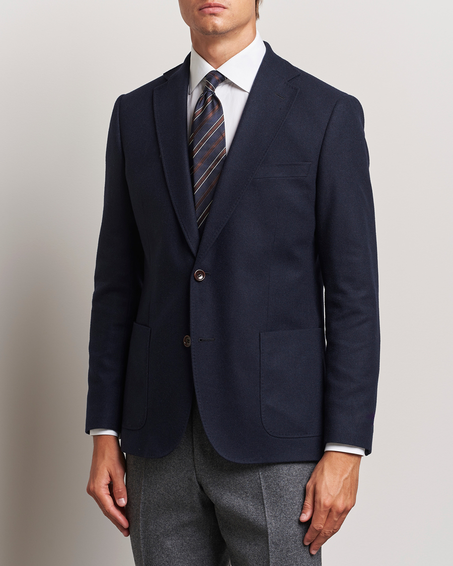 Mies | Pikkutakit | Morris | Flannel Wool Blazer Navy