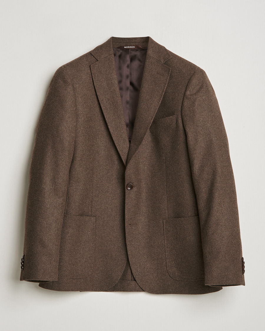 Mies | Pikkutakit | Morris | Flannel Wool Blazer Brown