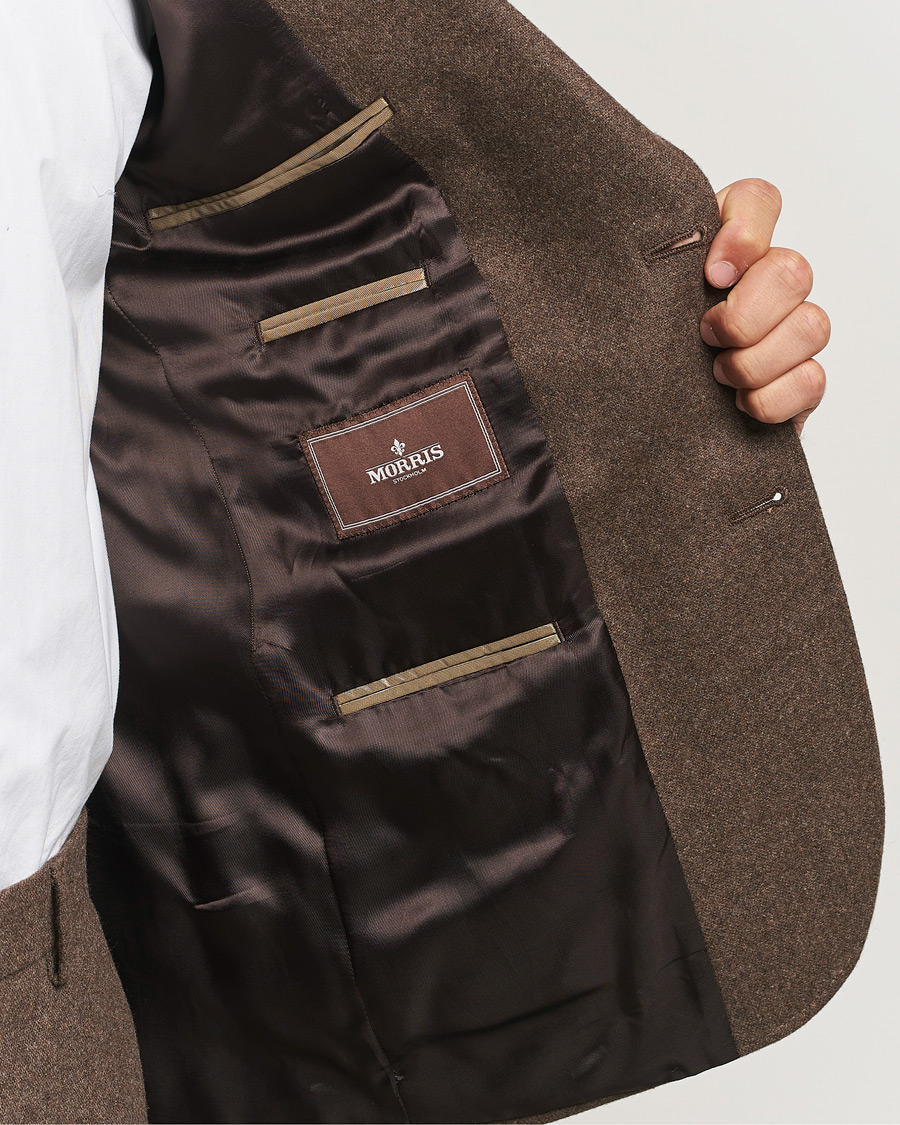 Mies | Pikkutakit | Morris | Flannel Wool Blazer Brown