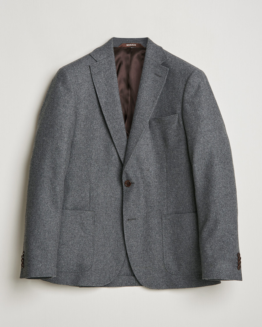 Mies | Pikkutakit | Morris | Flannel Wool Blazer Grey