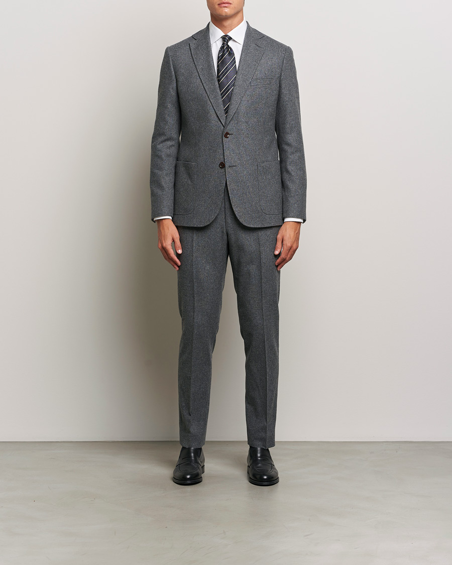Mies | Pikkutakit | Morris | Flannel Wool Blazer Grey