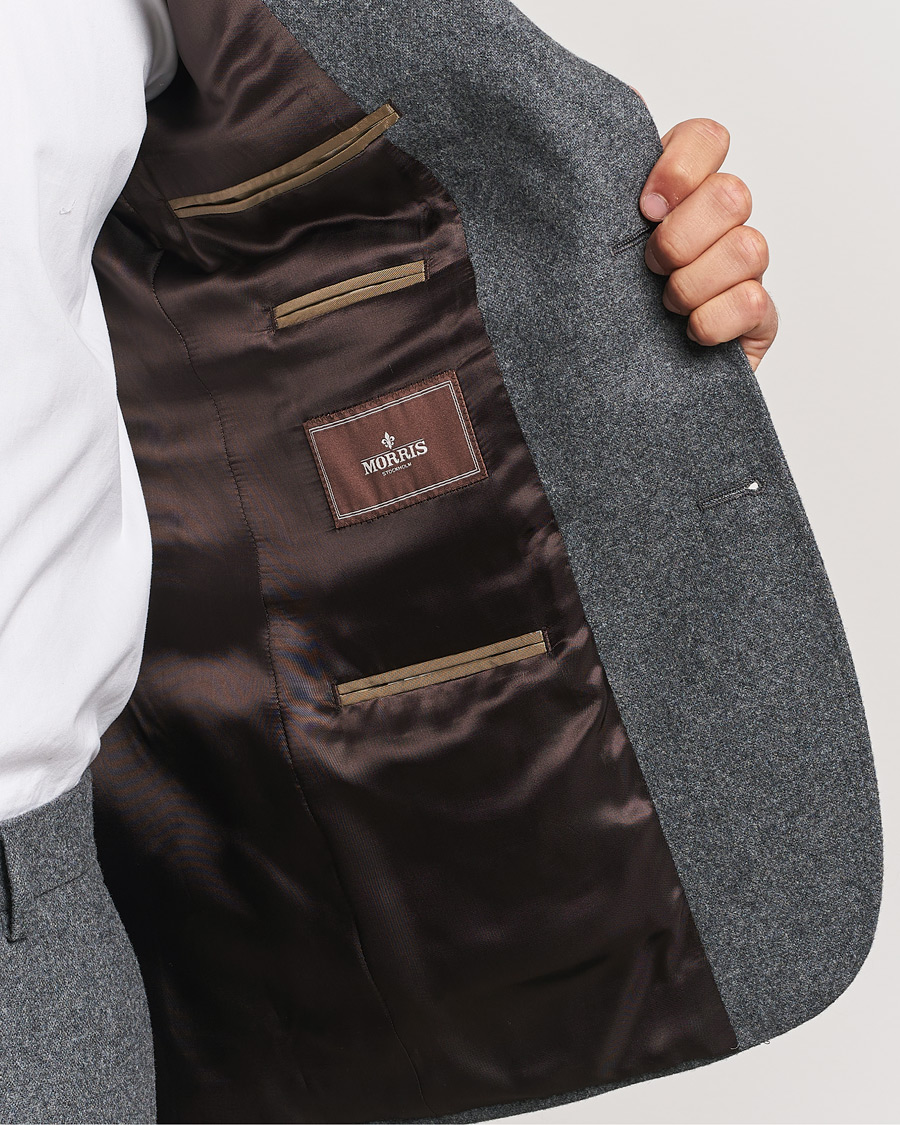 Mies | Pikkutakit | Morris | Flannel Wool Blazer Grey