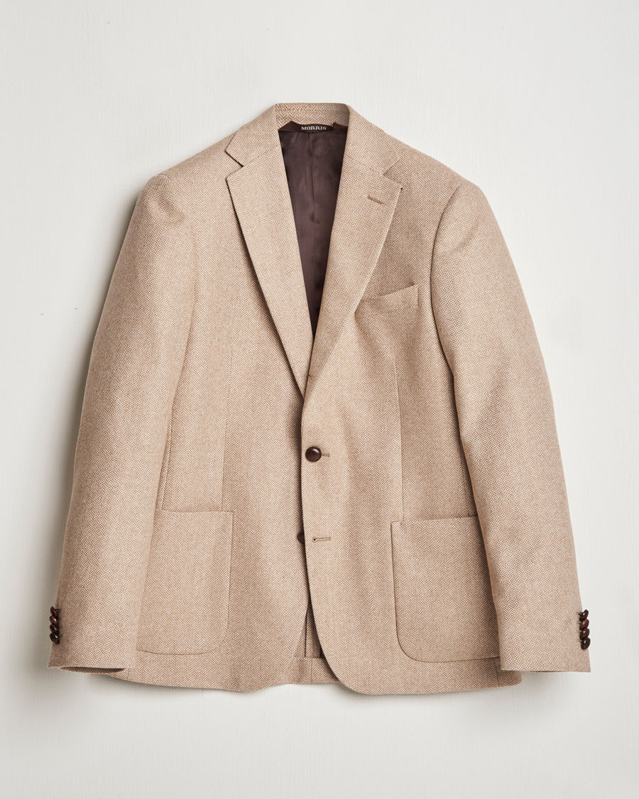 Mies | Pikkutakit | Morris | Tweed Herringbone Blazer Brown